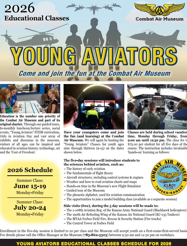 Poster for the 2025 Young Aviators classes